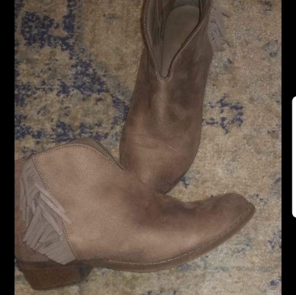 Fringe booties